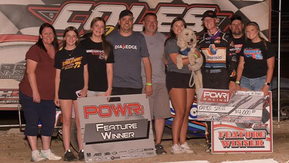 Karter Sarff Claims Coles County Speedway Win with POWRi National Midget League