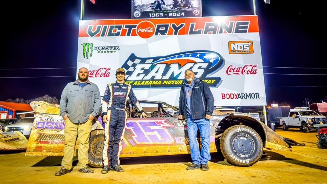 Wil Herrington collected $10,000 for the East Alabama Motor Speedway Super Late Model Series victory on Sunday, March 2.
