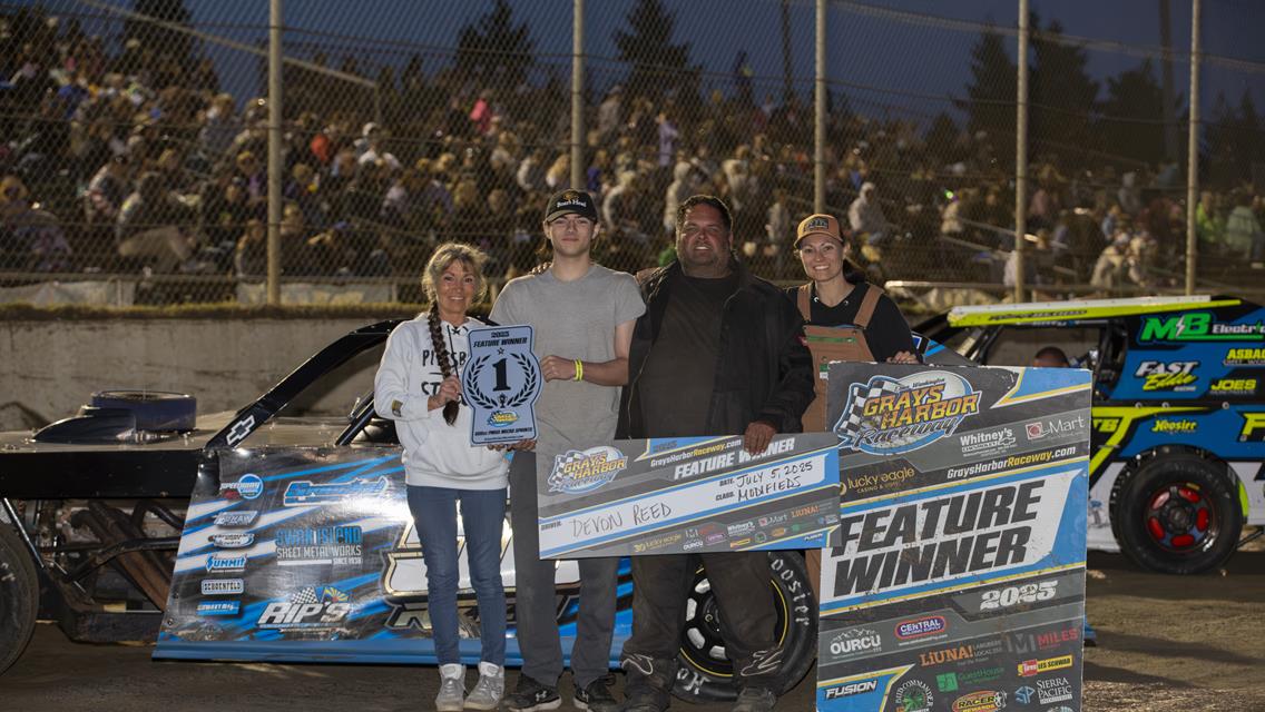 Devon Reed wins first Grays Harbor Modified Main event on Mid-Season Championship Night