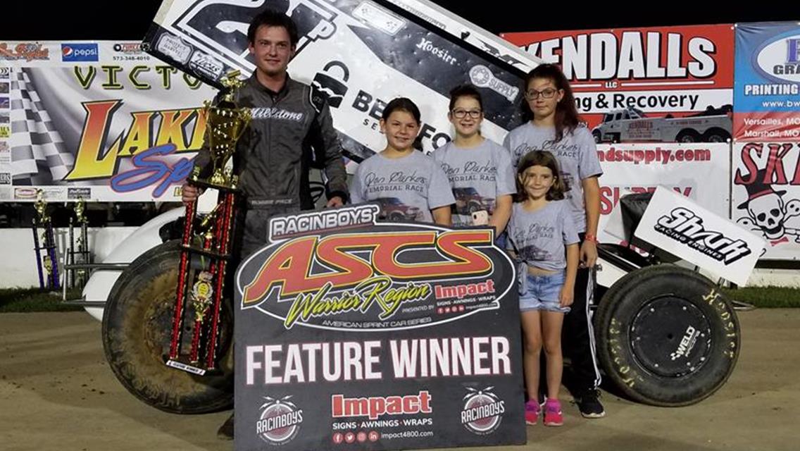 Price Ends Year-Long Drought With LOS 360 Nationals Win at Lake Ozark Speedway