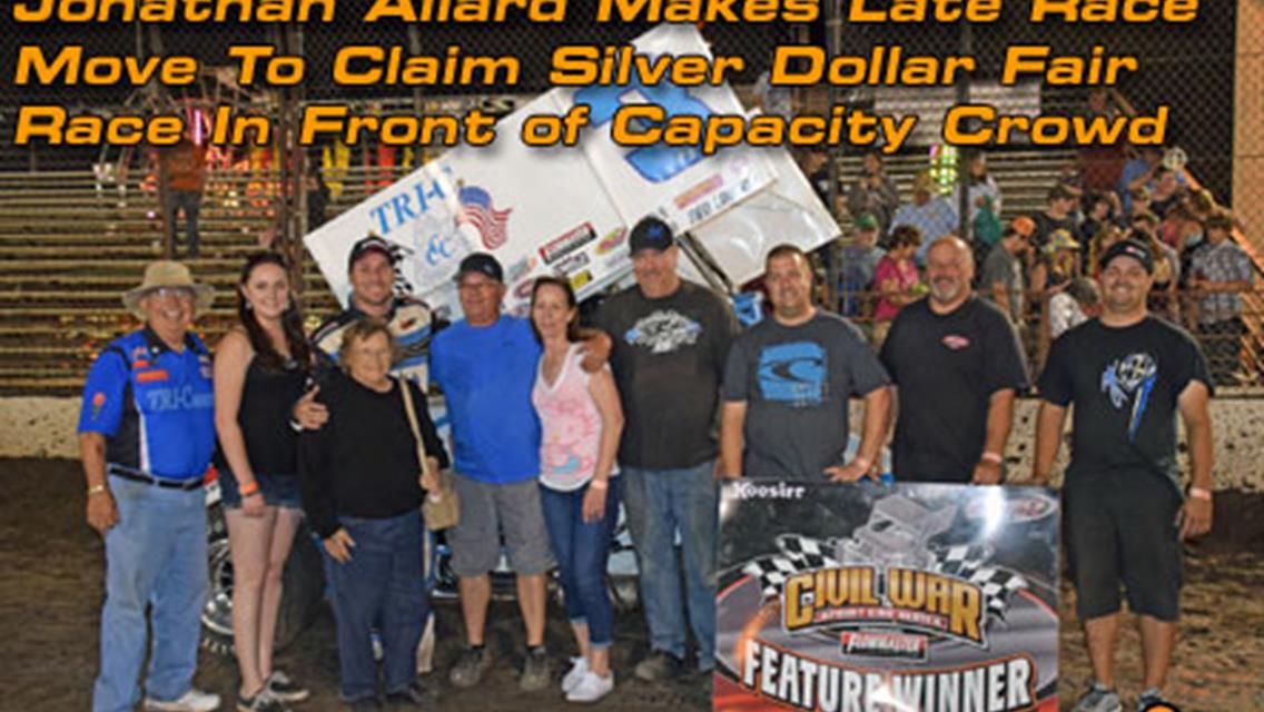 Jonathan Allard Makes Late Race Move To Claim Silver Dollar Fair Race In Front of Capacity Crowd