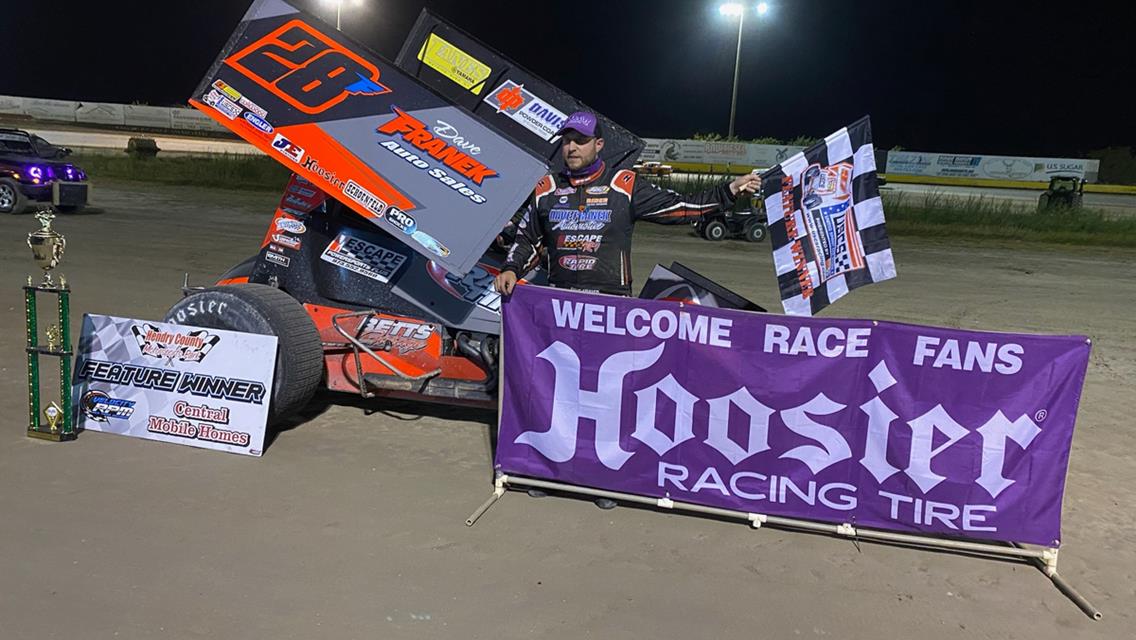 Davey Franek collects $3000 USCS Snow-Free Sprint Car Winternationals finale at Hendry County