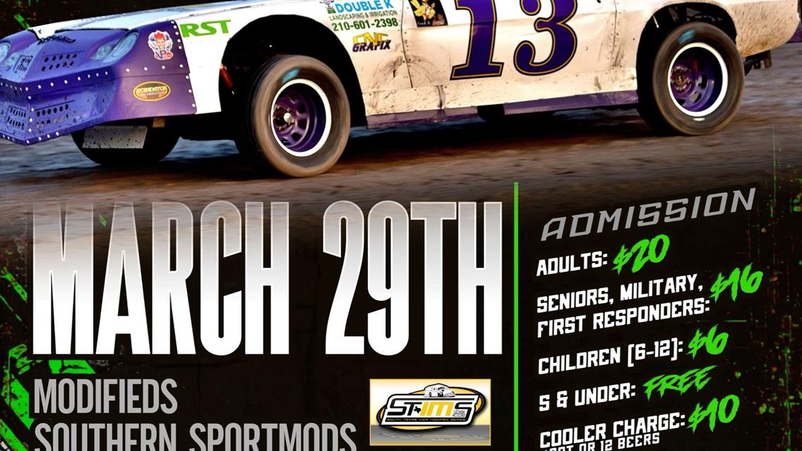 It&#39;s here!  The official opening of race season at I-37 Speedway is this Saturday night!