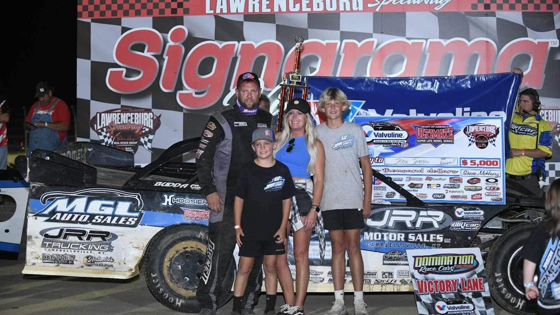 Jason Jameson picked up an emotional win with the tour on Sept. 14 at Lawrenceburg (Ind.) Speedway. (Ryan Roberts image)