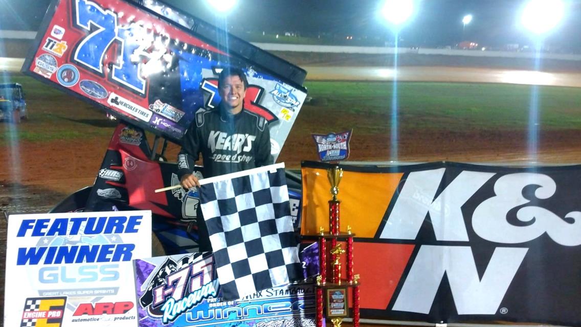 Max Stambaugh charges to first 2023 win in North vs. South Shootout finale at I-75 Raceway on Saturday night.