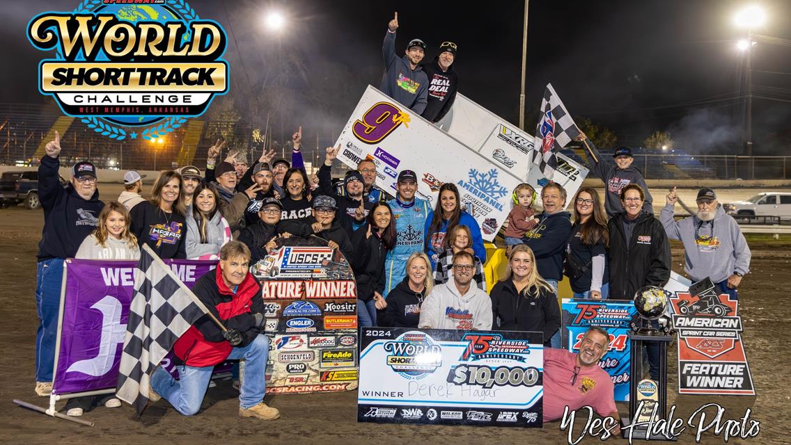 HAGAR SWEEPS USCS/ASCS WORLD SHORT TRACK CHALLENGE AT RIVERSIDE