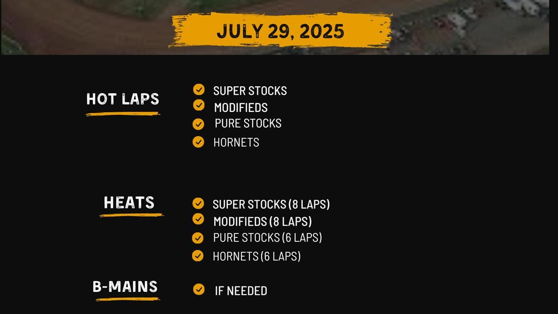 Order of Events for 7/29/2025