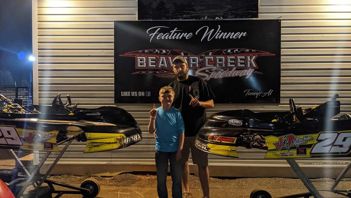 Lane Seratt goes two-for-three at Beaver Creek Speedway