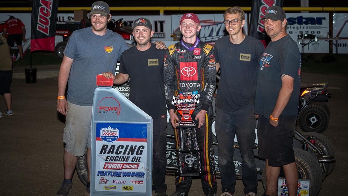 Cannon McIntosh Notches First POWRi Lucas Oil National Midget League Victory