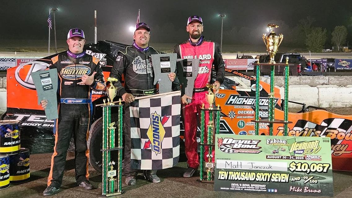 Matt Janczuk Scores Third Straight Fabian Earth Moving Vermont 200 Win