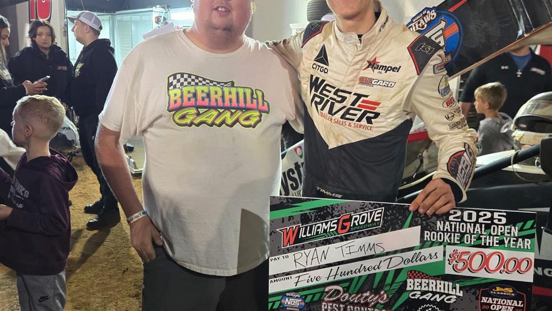 Ryan Timms joins Greatest Show On Dirt for National Open, Awarded Rookie of the Race