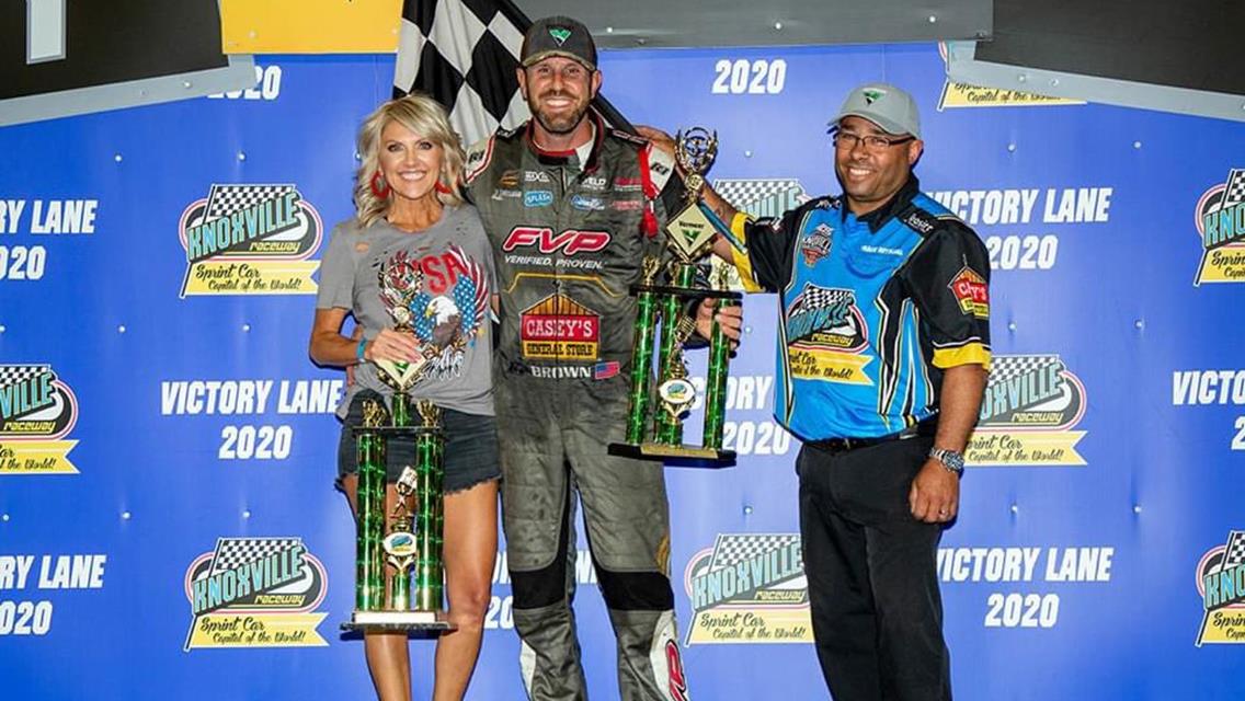 Brian Brown Victorious in Both 410 and 360 Sprint Car Action at Knoxville Raceway