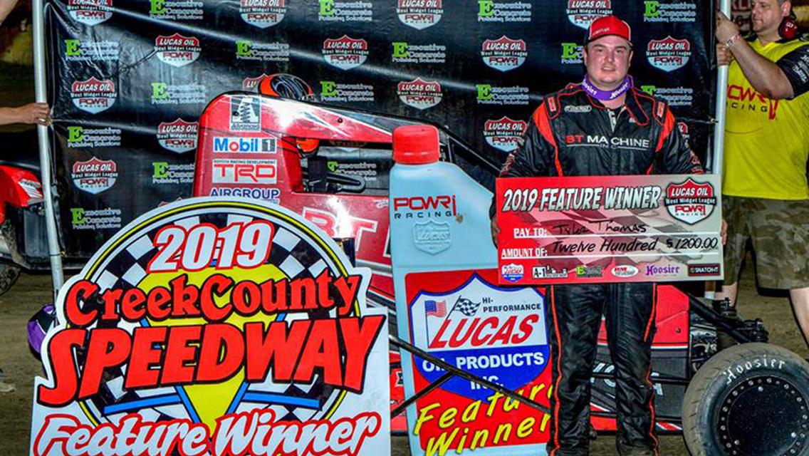 Thomas headlines POWRi West Midgets at Creek County Speedway