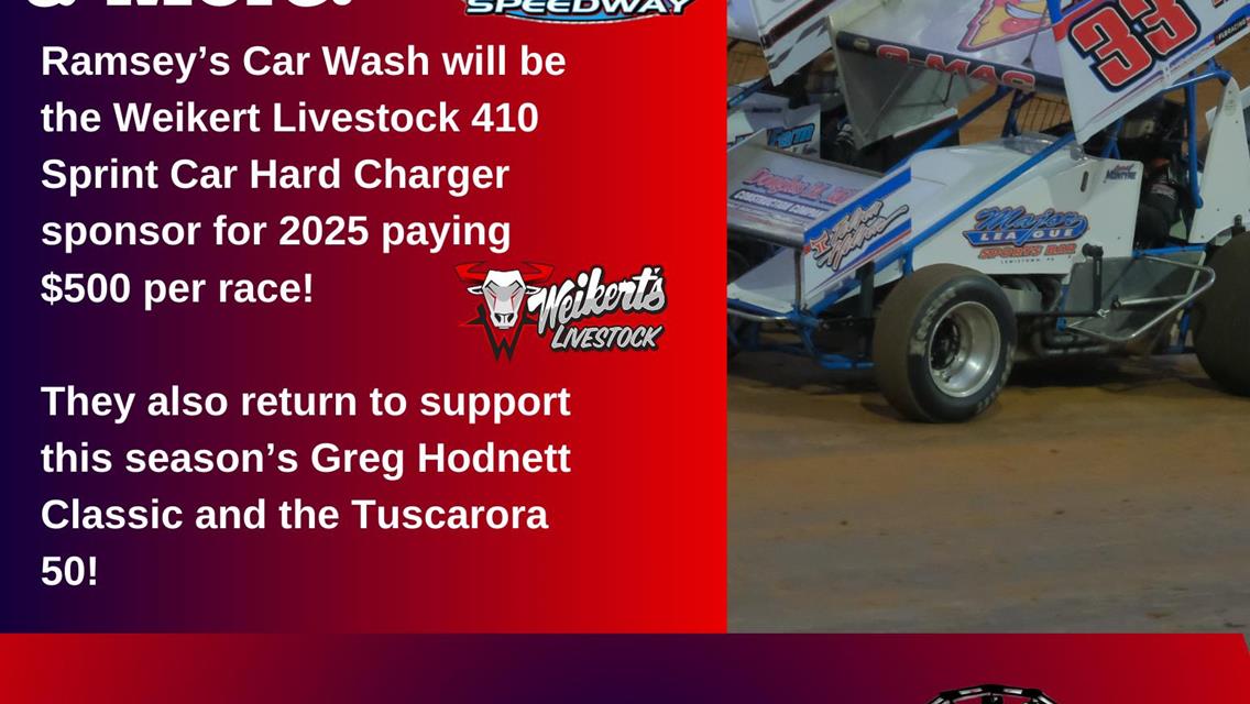 Ramsey&#39;s Car Wash to Support 410 Hard Charger and More in 2025