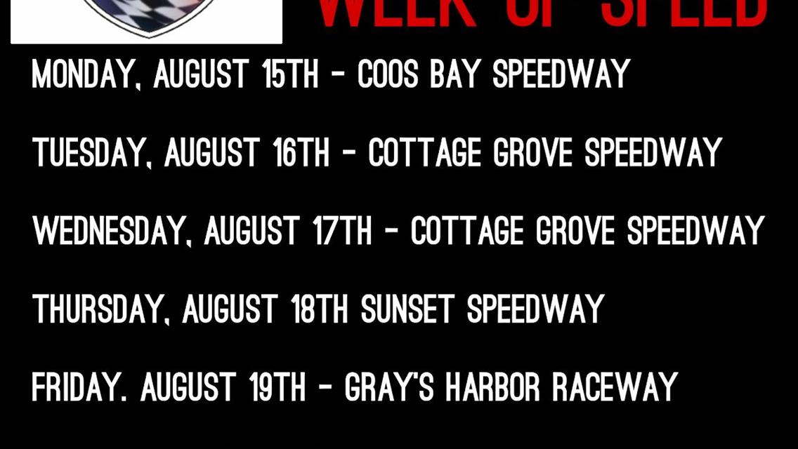 WEEK OF SPEED FEATURING ISCS SPRINTS &amp; DWARF CARS RETURNS AUGUST 15-20!!