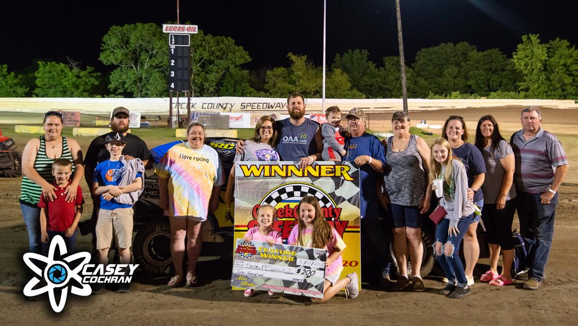 Clark, Wiseley, Lacy, McSperitt, And Kilmer Find Victory In Creek County Speedway’s Return To Racing