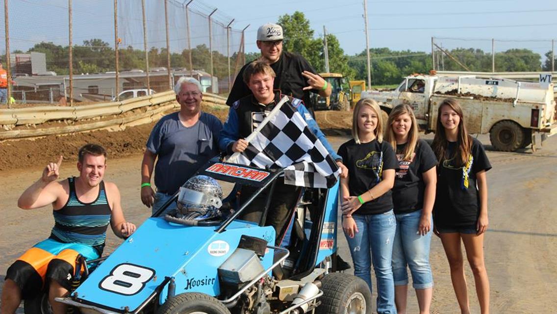 Josh Marcham wins the $1,000-to-win Quick Engineering preliminary night feature at SIR&#39;s 7th Annual IKE Honda Terry Sprague Memorial