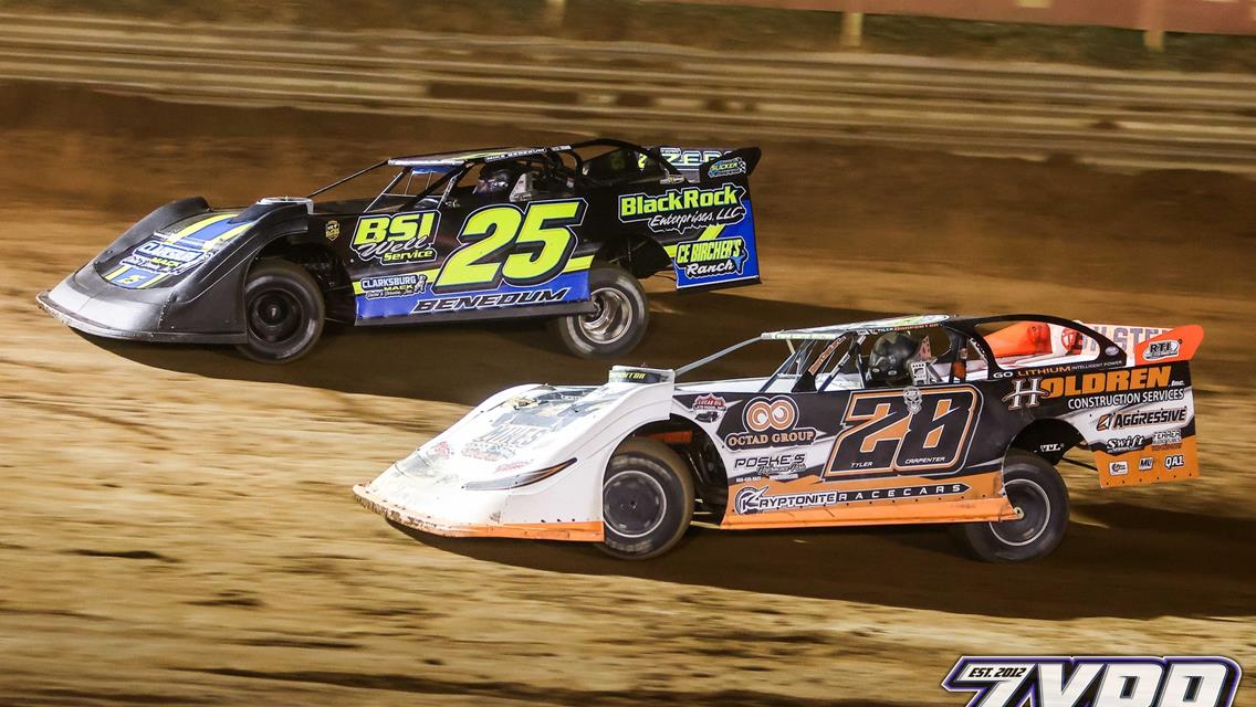 Tyler County Speedway (Middlebourne, WV) – DIRTcar Supers – Earl Hill Memorial – July 8th, 2023. (Zach Yost Racing Photography)