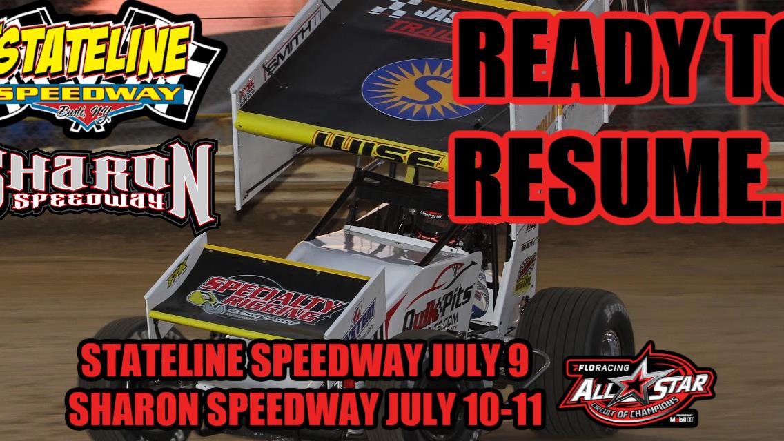 All Star action set to resume with visits to Stateline Speedway and Sharon Speedway on July 9-11