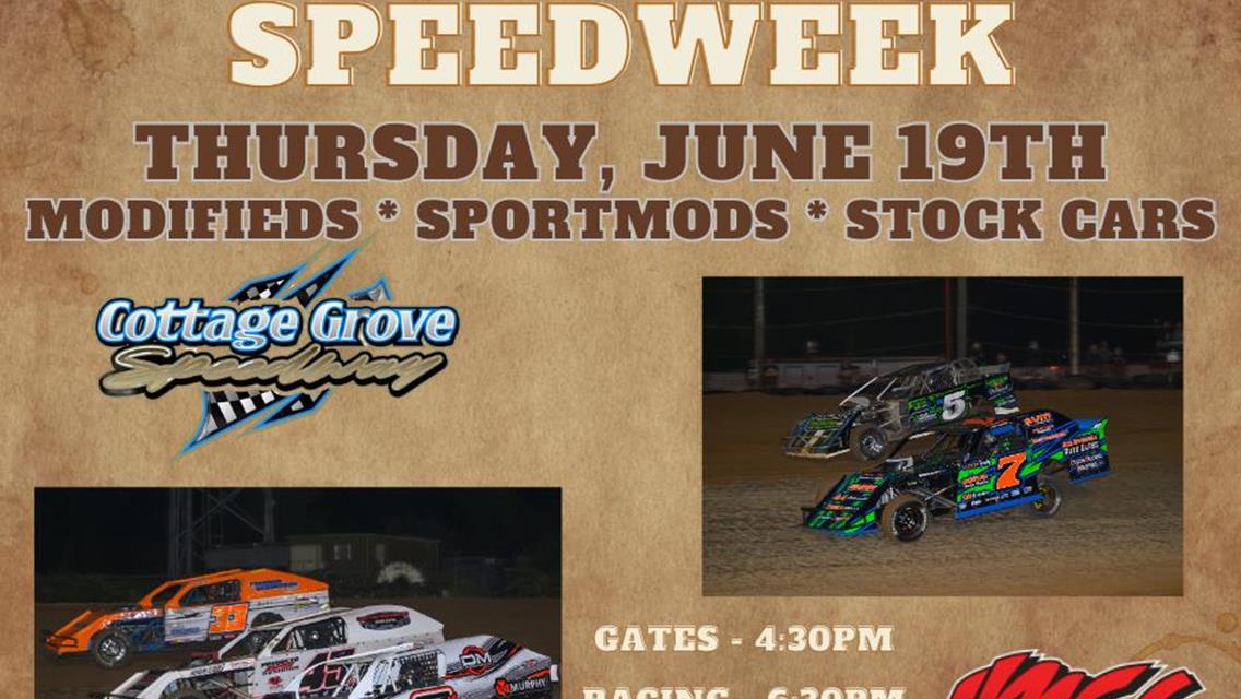 IMCA WILD WEST SPEEDWEEK HITS COTTAGE GROVE SPEEDWAY THURSDAY, JUNE 19TH!