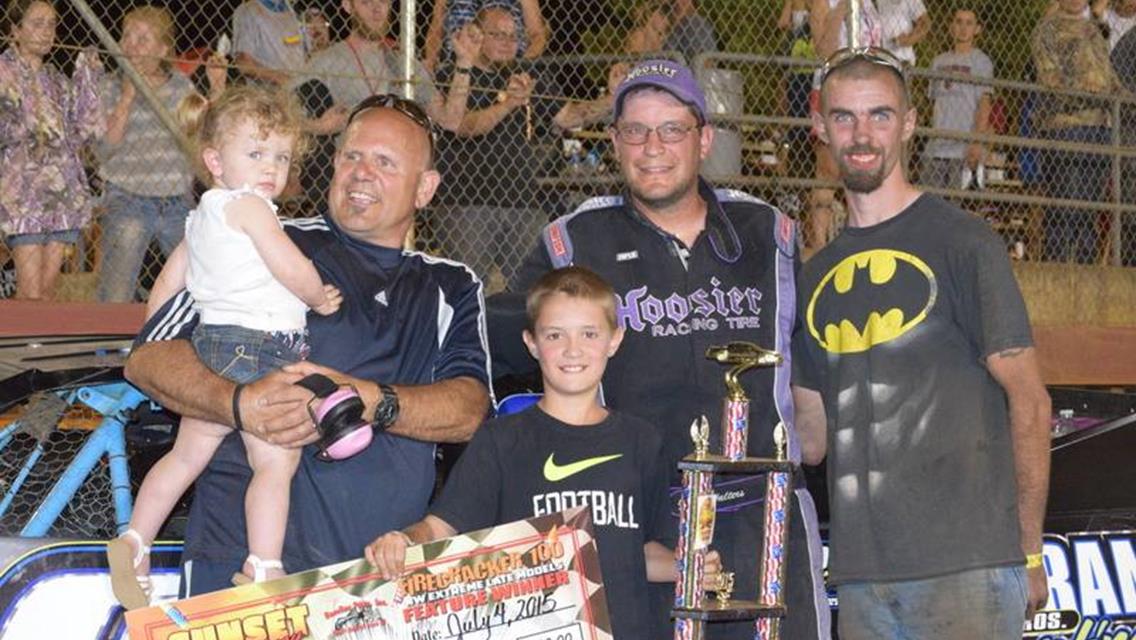 Greg Walters Wins Third Straight Baseline Pawn Firecracker 100 At Sunset Speedway Park