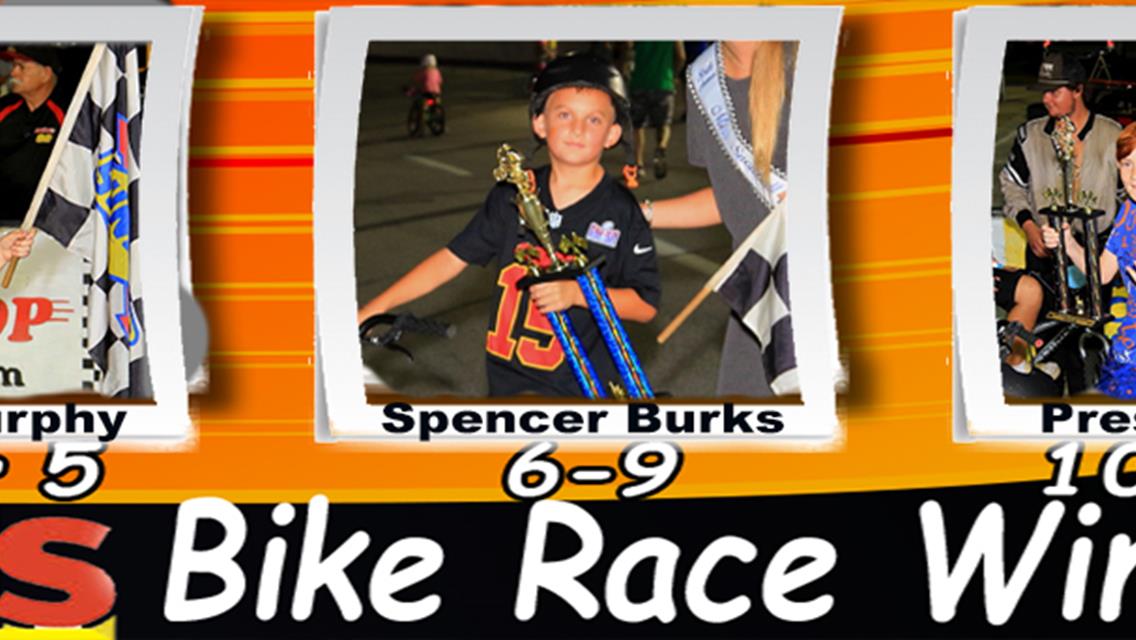 Kids Bike Races Friday, Finch Eyes Repeat PLM 100