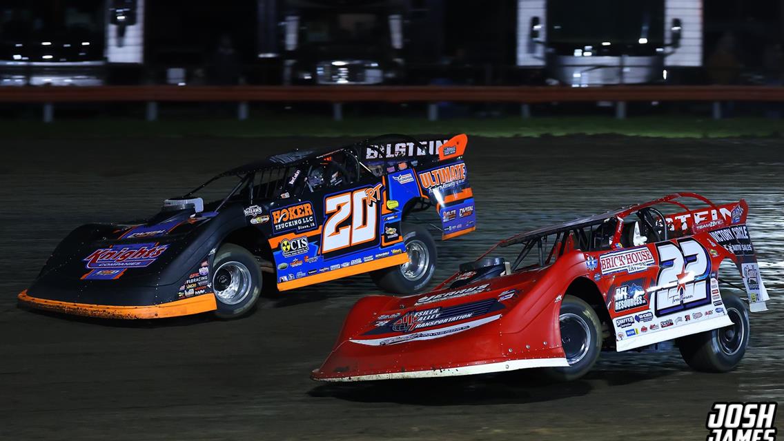 Farmer City Raceway (Farmer City, IL) – World of Outlaws Late Model Series – Illini 100 – April 11th-12th, 2025. (Josh James Artwork)
