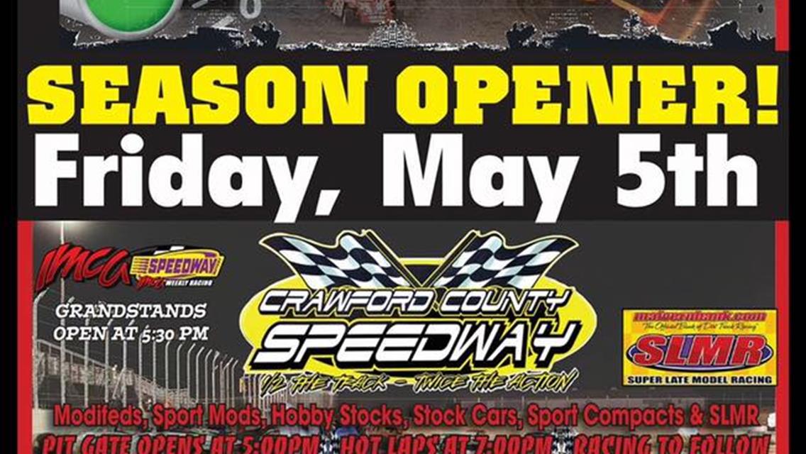Crawford County Speedway Season Opener!