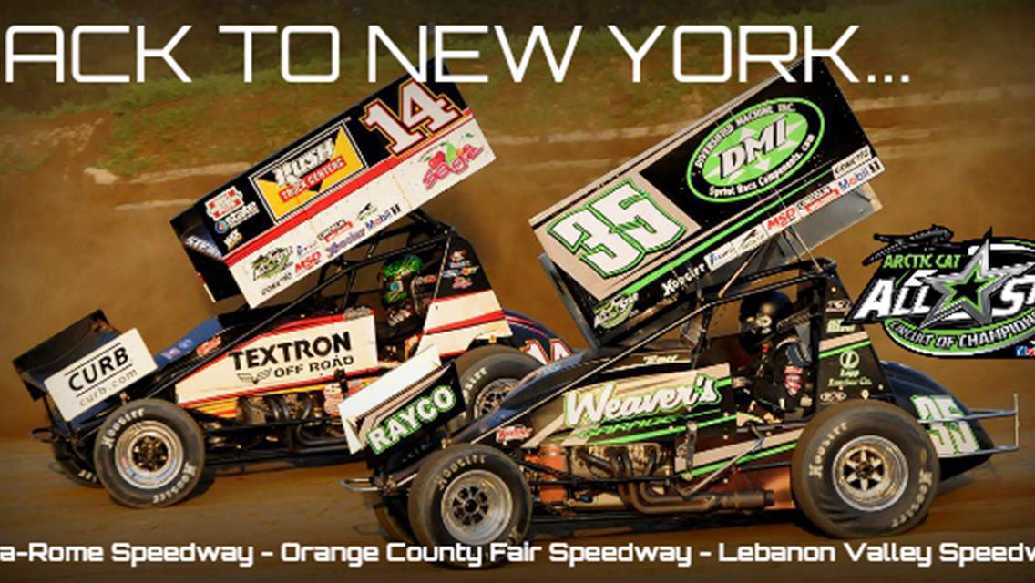 The All Star Circuit of Champions will visit trio of tracks during three-day New York road trip