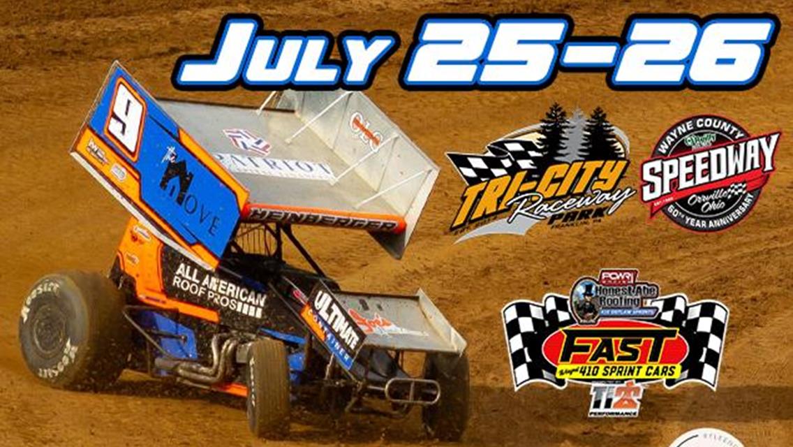 POWRi FAST on DIRT Sprint Series Return to Tri-City Raceway Park and Wayne County Speedway