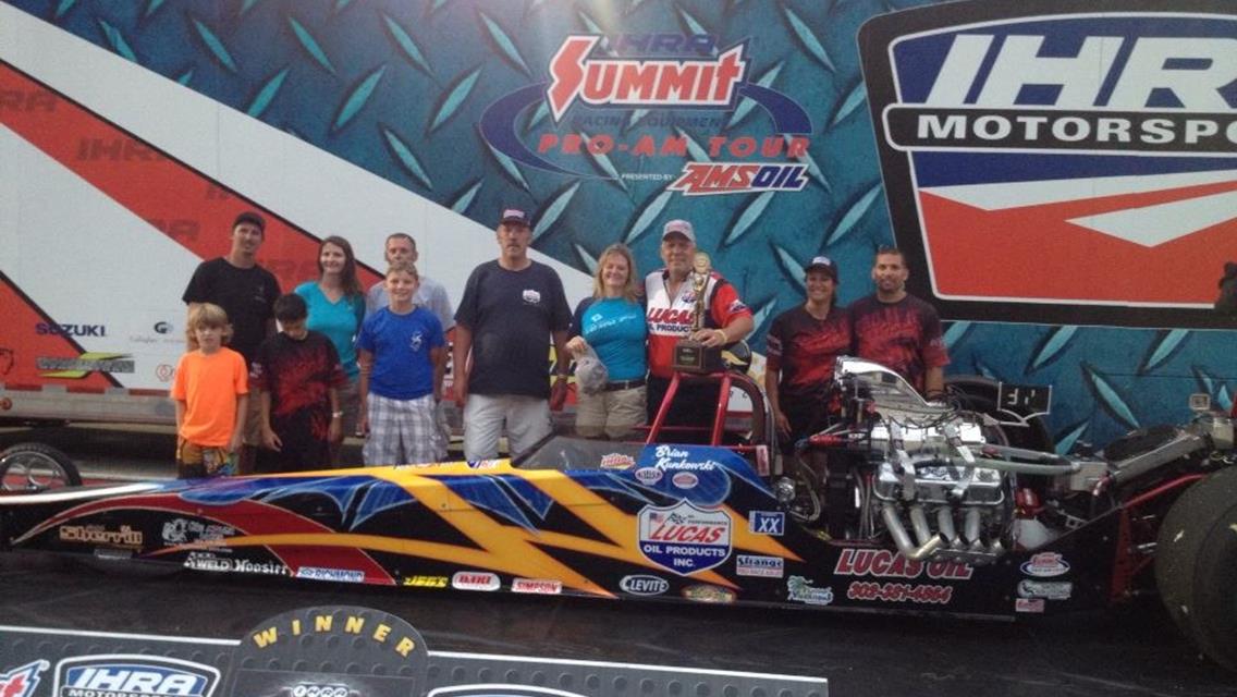 LOCAL DRIVER BRIAN KUNKOWSKI WINS TOP DRAGSTER AT IHRA NATIONAL EVENT