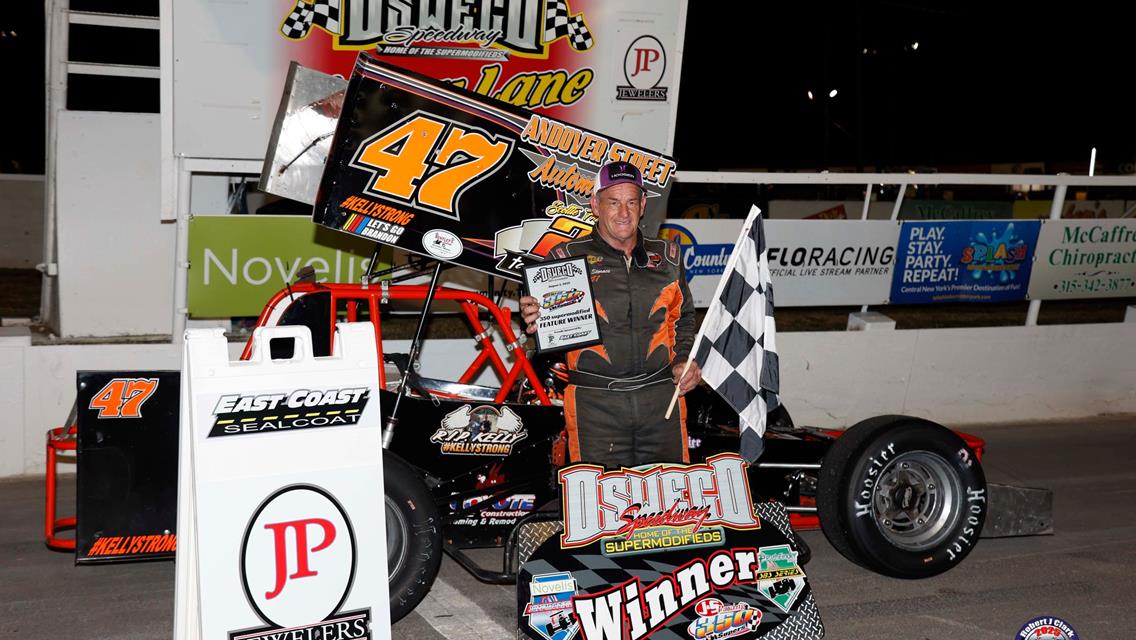 Jim Storace Seals First Career Oswego Victory in Thrilling 350 Supermodified Feature