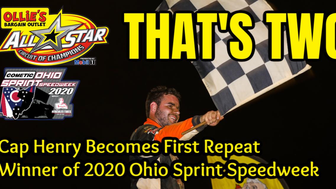 Cap Henry claims Duffy Smith Memorial at Wayne County for second win of 2020 Ohio Sprint Speedweek