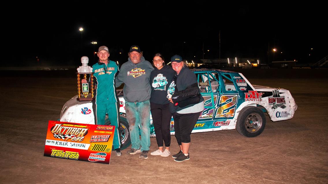 SATRAN PARKS IT IN DACOTAH SPEEDWAY VICTORY LANE