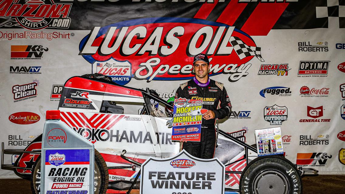 Smith, Clouser earn opening-night Hockett-McMillin Memorial victories at Lucas Oil Speedway