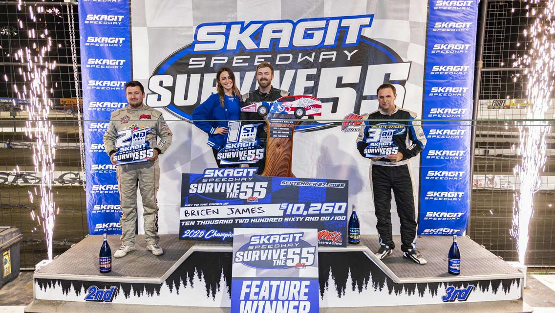 THRILLING SURVIVE THE 55 WIN FOR BRICEN JAMES AT SKAGIT SPEEDWAY