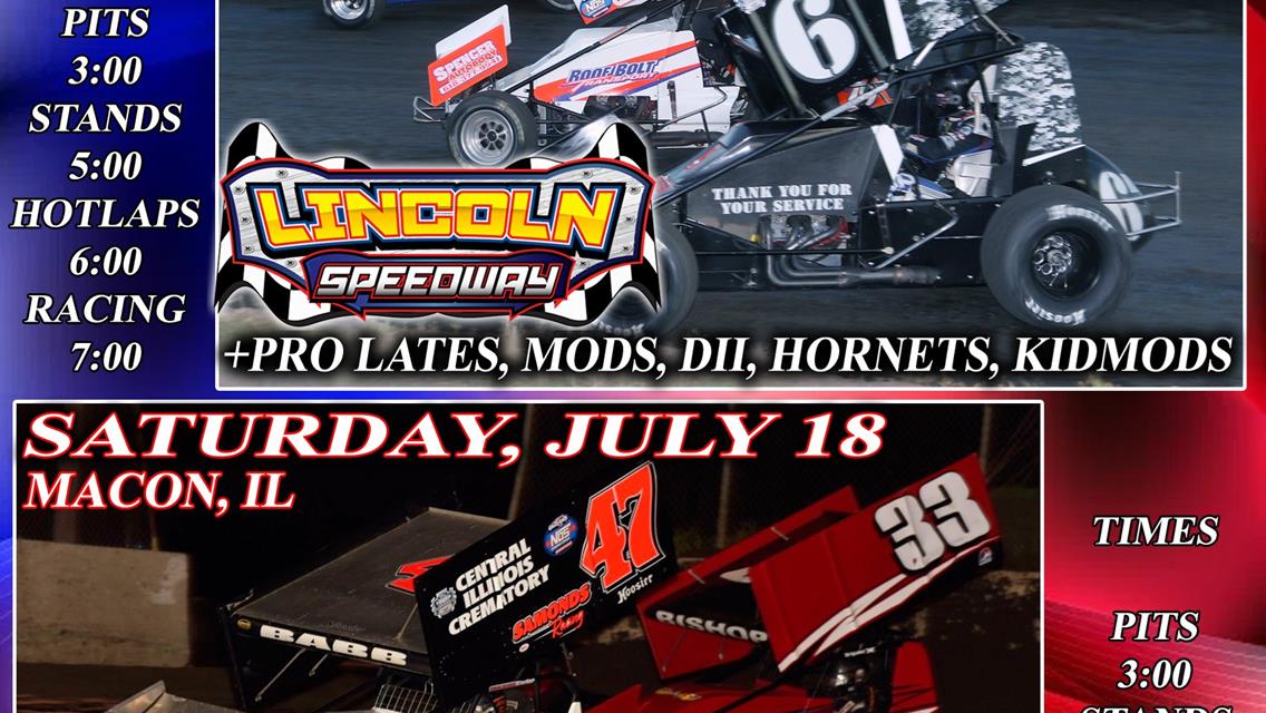 MOWA Sprints To Open Season July 17/18 With Lincoln/Macon Doubleheader