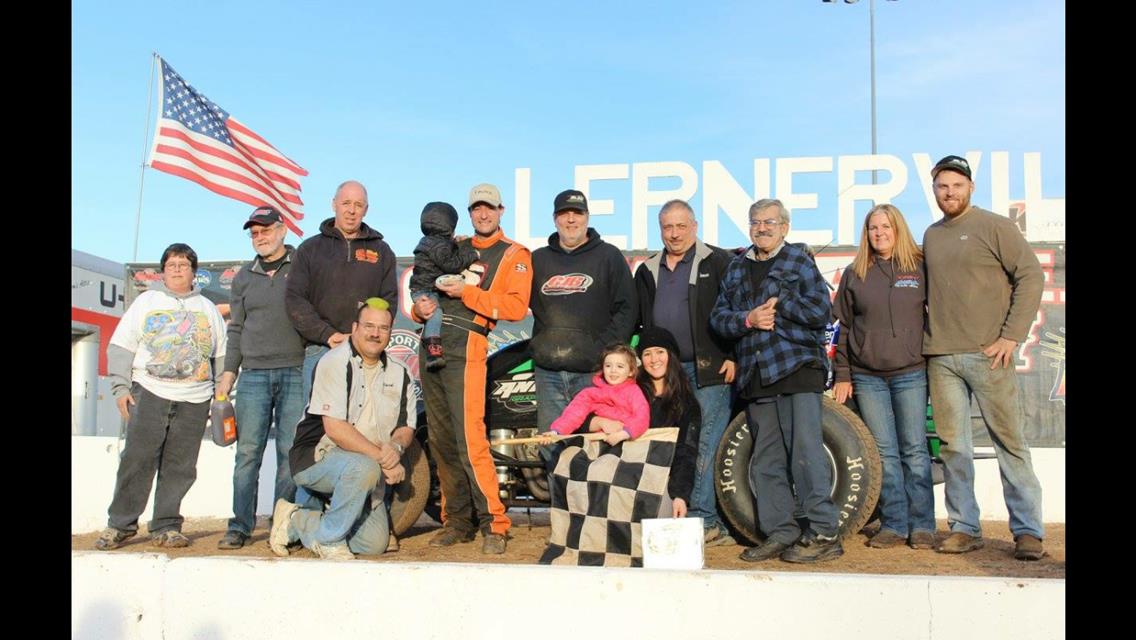 The Gang in Victory Lane