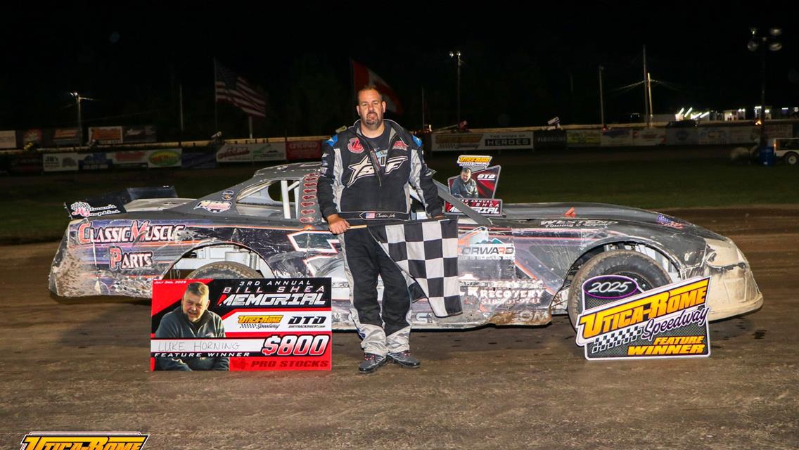 SWERNIK,TALBOT, HORNING, AND LUKAS CLAIM VICTORIES IN THE BILL SHEA MEMORIAL AT UTICA-ROME SPEEDWAY