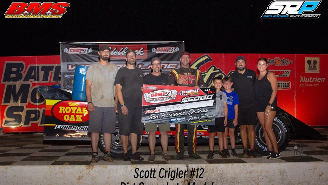 SCOTT CRIGLER TOPS THE CCSDS LATE MODELS AT BATESVILLE MOTOR SPEEDWAY ON SATURDAY NIGHT