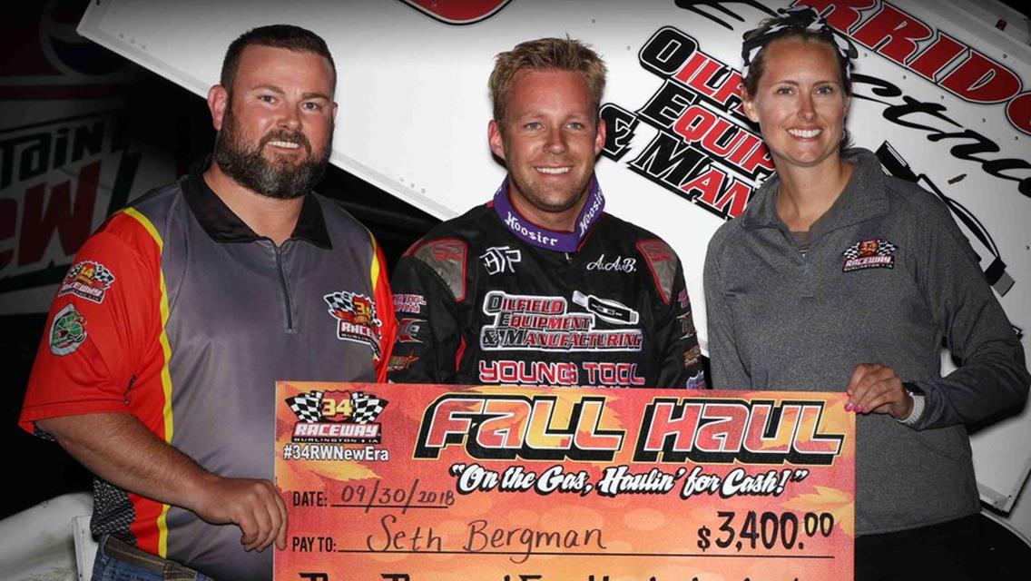 Bergman Cashes $5,100 in Sprint Invaders &#39;Fall Haul&#39; at 34 Raceway, Wehrle is 2018 Sprint Invaders Champ