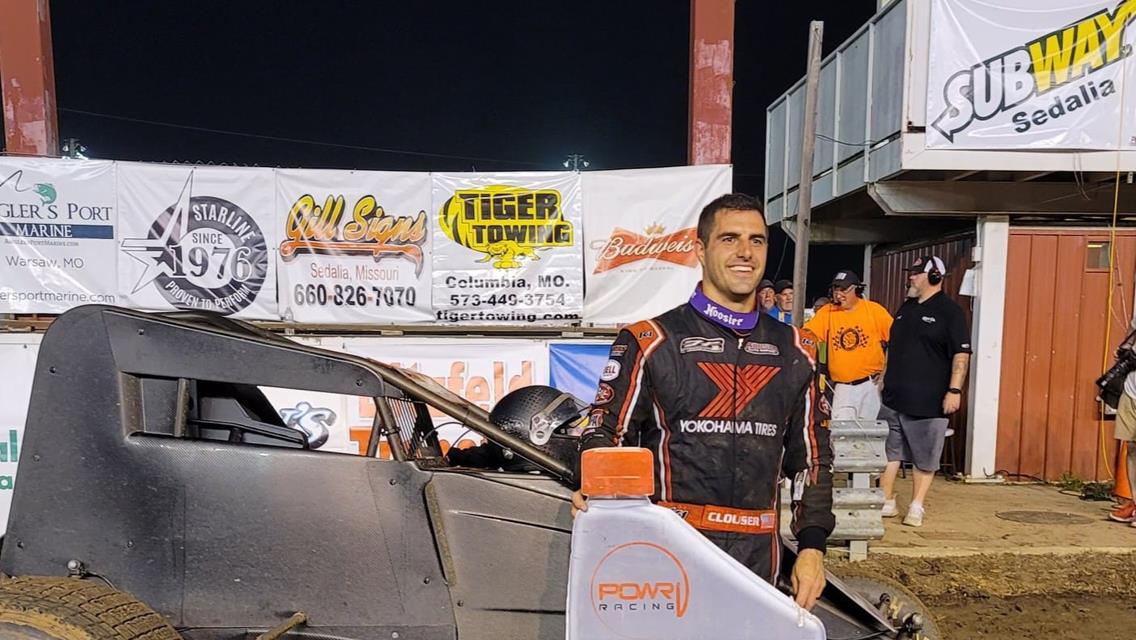 Mario Clouser Wins POWRi WAR at Missouri State Fair Speedway