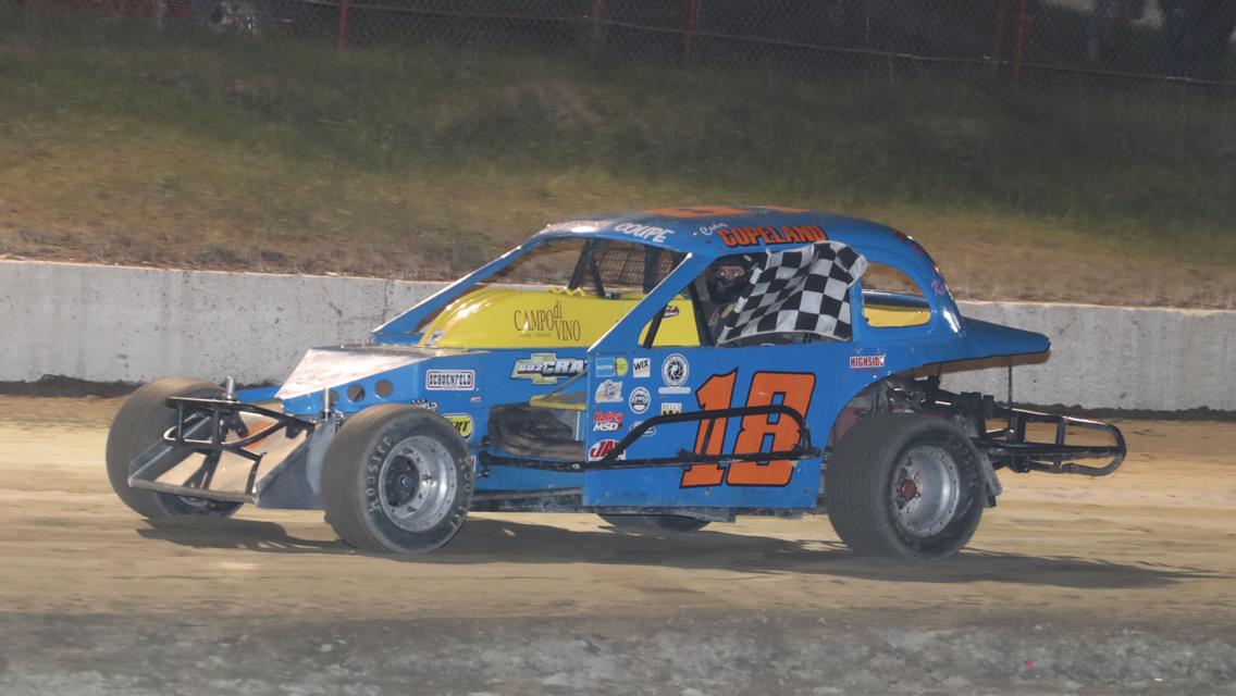 Cody Copeland gets his 1st win in the Wells River Chevrolet Sportsman Coupes Ryan Christian grabs another win in the C.A. Miller Limited Late Models