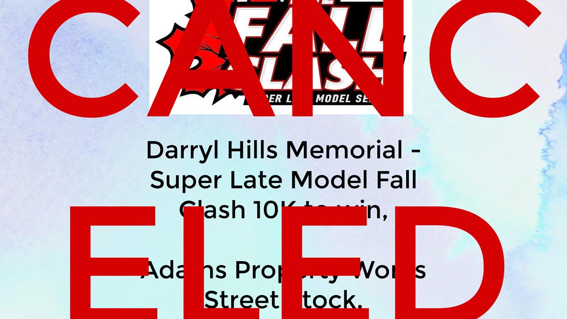 Darryl Hills Memorial Race CANCELED