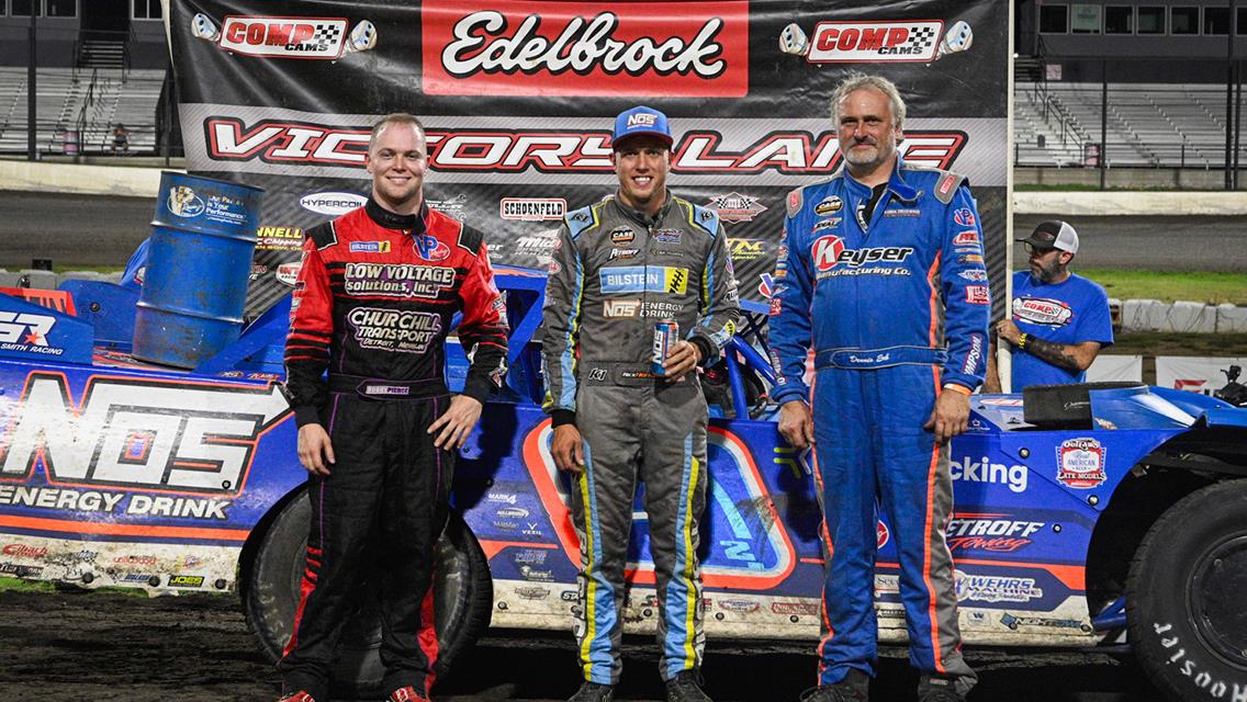 Nick Hoffman (center) bested the CCSDS competition at Arrowhead Speedway on Thursday, August 21.