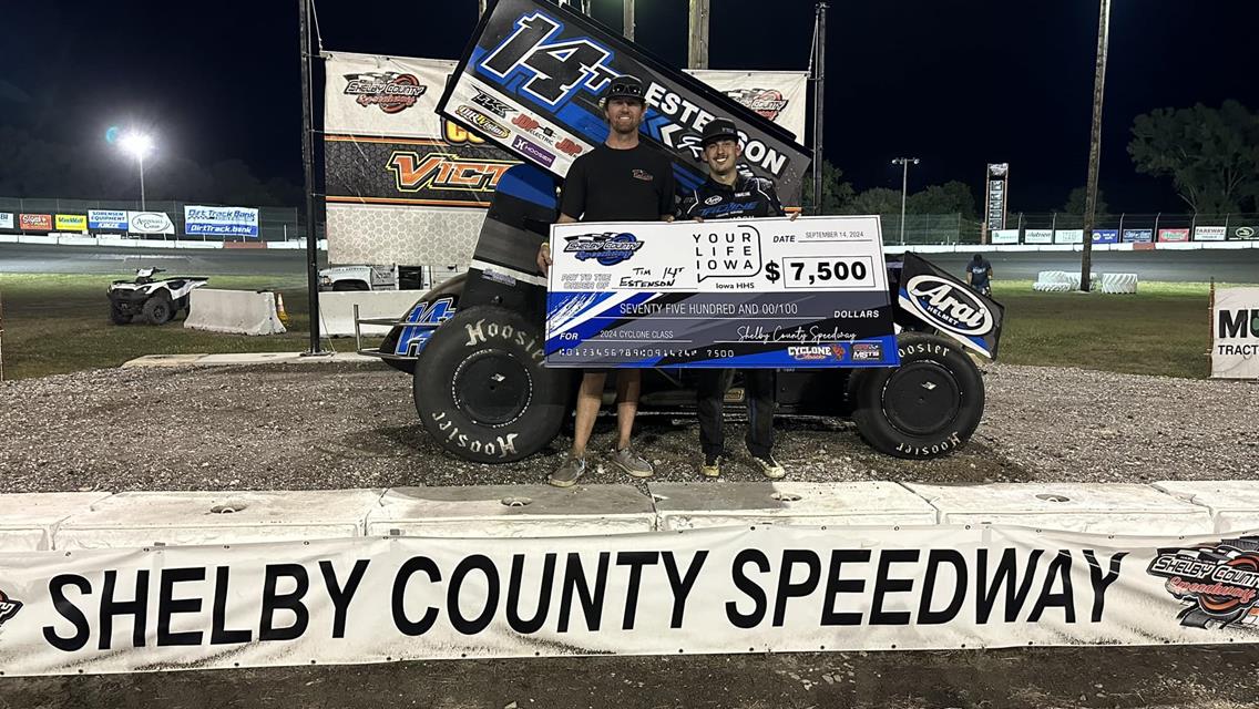 Estenson Wraps Up MSTS 410 Sprint Cars Championship by Winning Season Finale