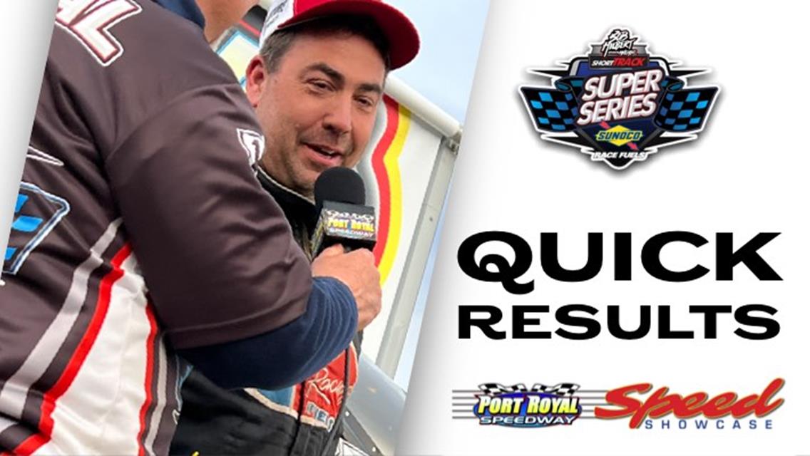 SPEED SHOWCASE™ RESULTS SUMMARY  PORT ROYAL SPEEDWAY MARCH 20, 2022