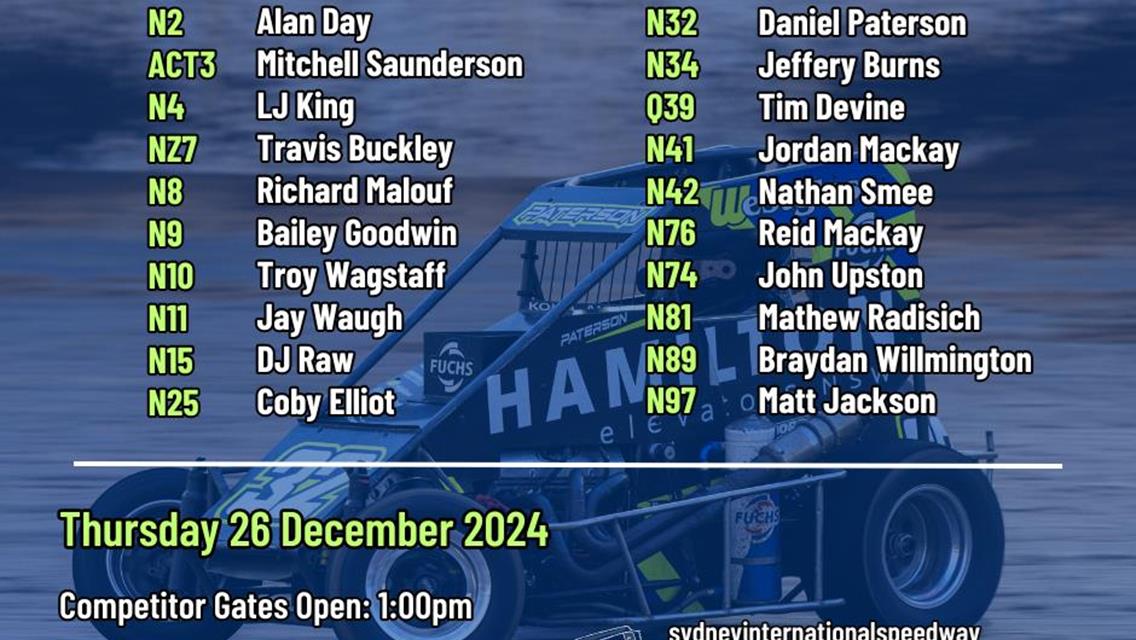 Summer of Speed Night 1 - NSW Speedcar Title Nominations