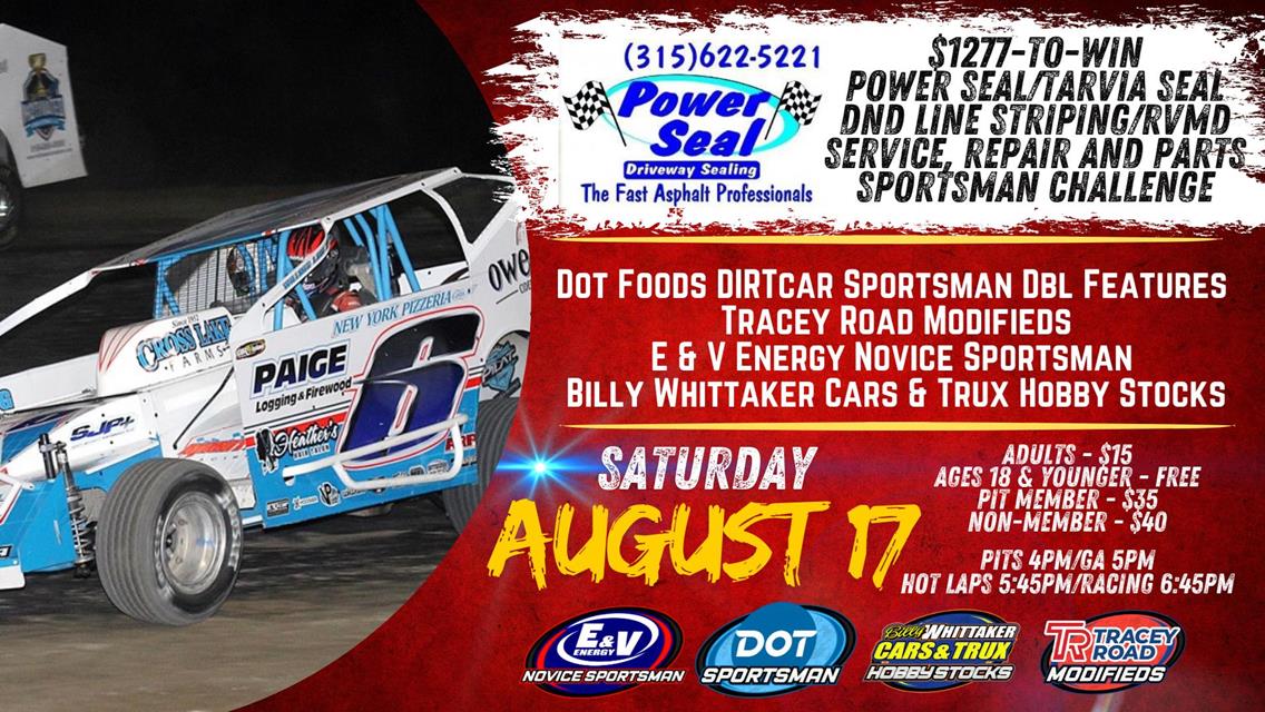 Power Seal &#39;Sportsman Mania&#39; at Fulton on Saturday, August 17