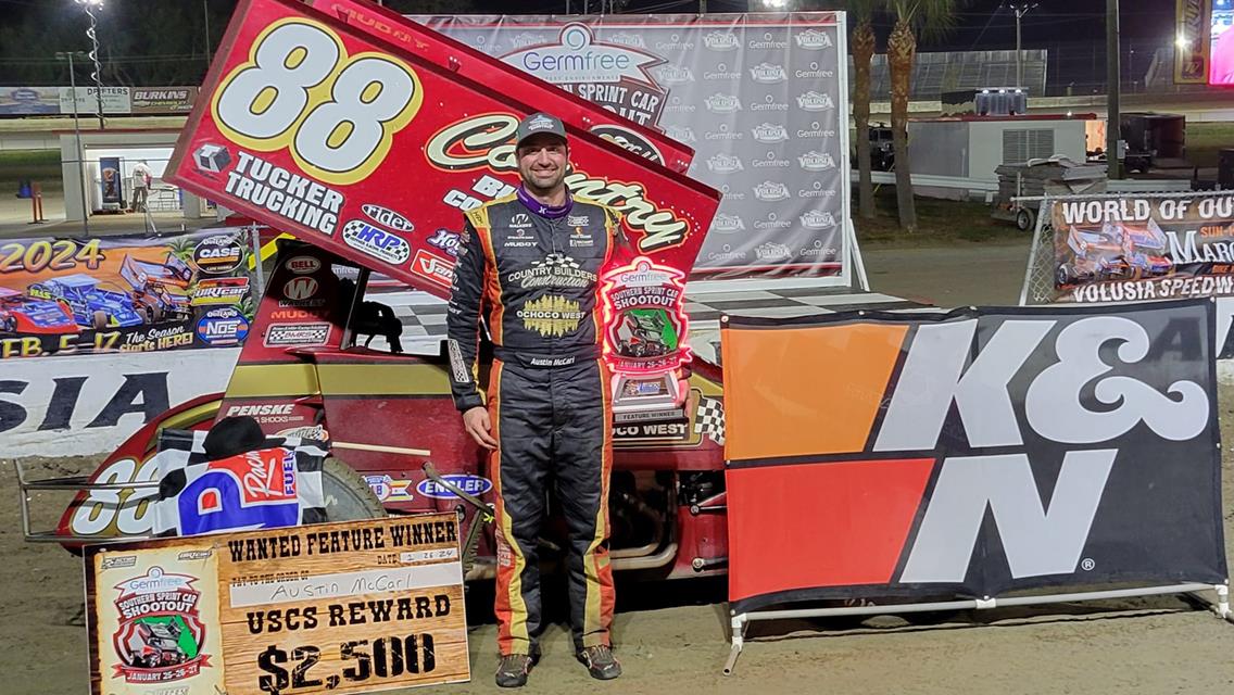 McCARL BY A NOSE OVER HAFERTEPE FOR USCS NIGHT 2 VOLUSIA WIN